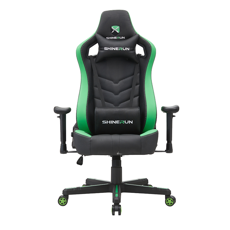 XL-2299 Scaun de gaming Wright cu 4 trepte, negru și verde