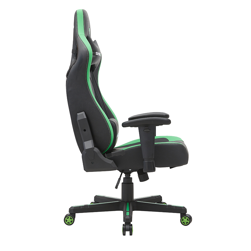 XL-2299 Scaun de gaming Wright cu 4 trepte, negru și verde