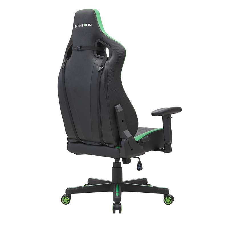 XL-2299 Scaun de gaming Wright cu 4 trepte, negru și verde