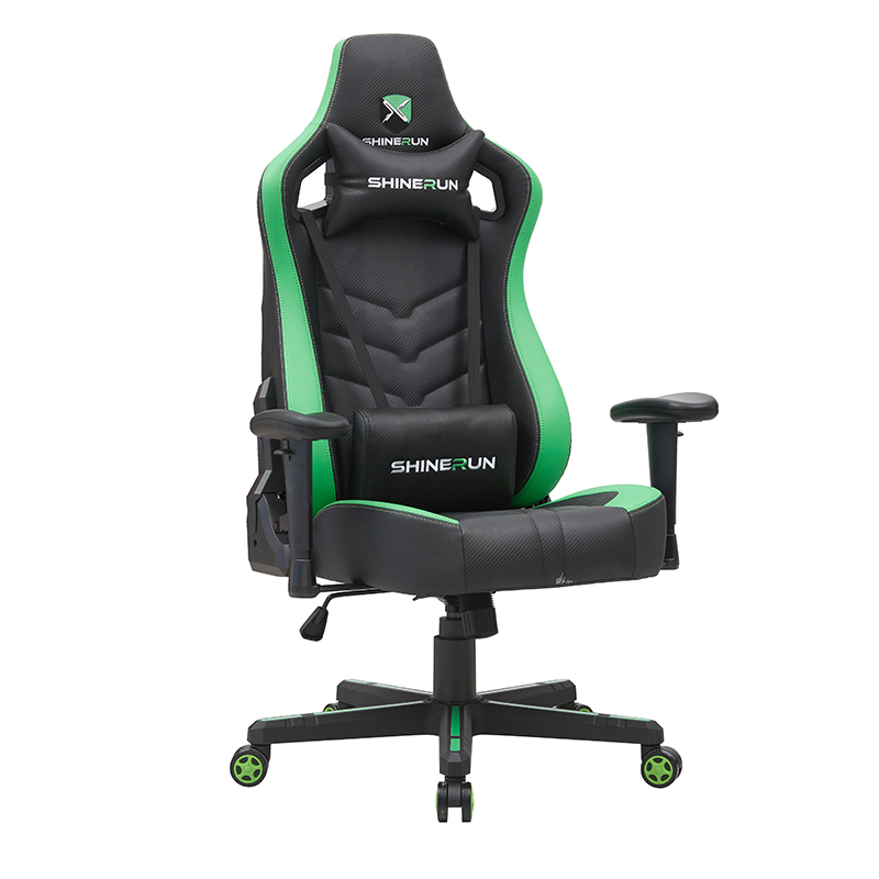 XL-2299 Scaun de gaming Wright cu 4 trepte, negru și verde