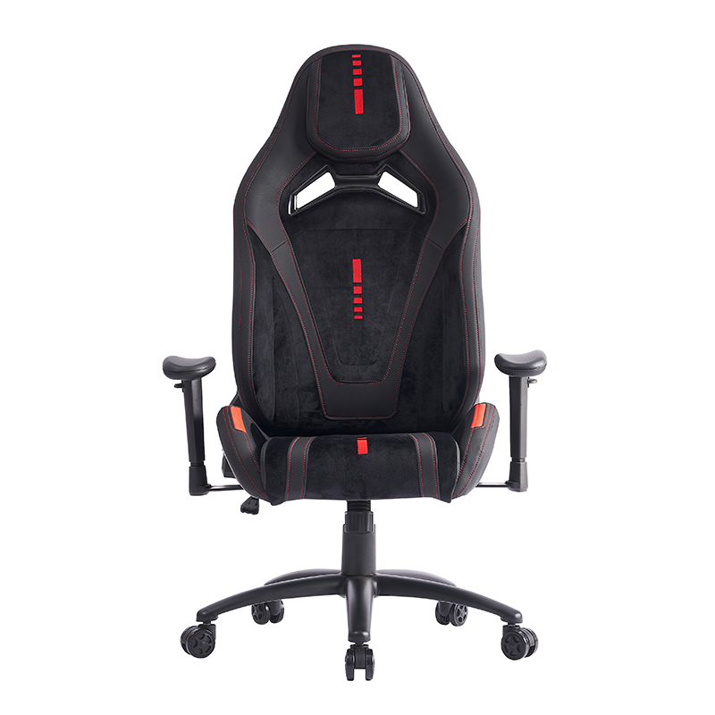 XL-1057 2D Cotieră scaun ergonomic de gaming din piele periată neagră