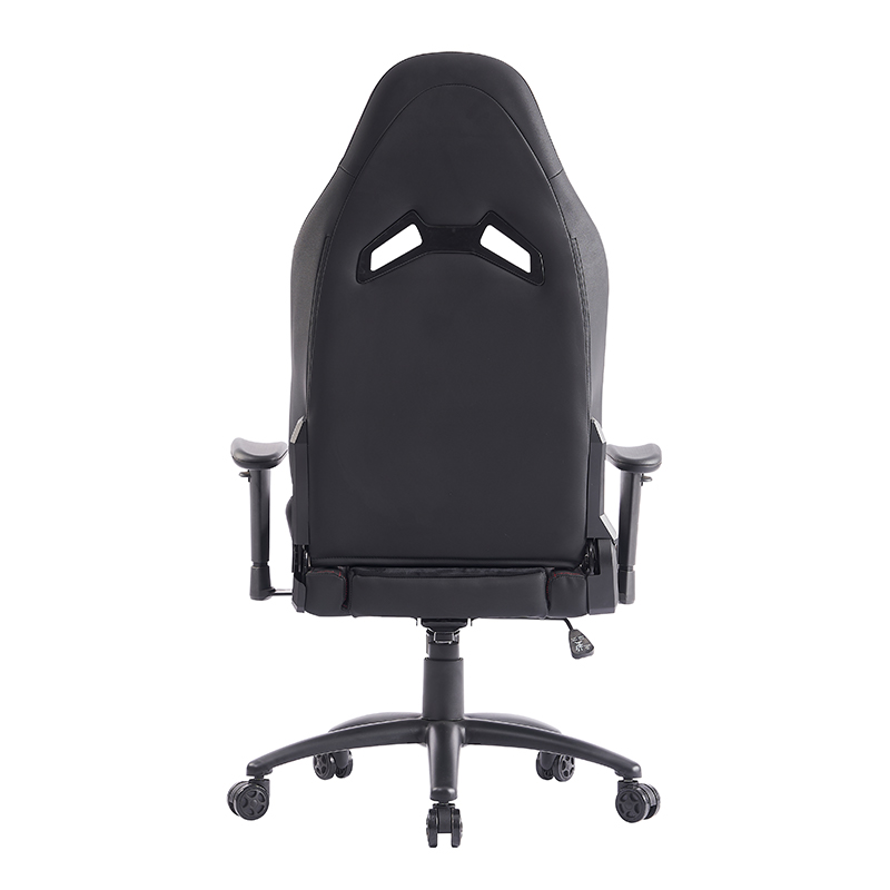 XL-1057 2D Cotieră scaun ergonomic de gaming din piele periată neagră