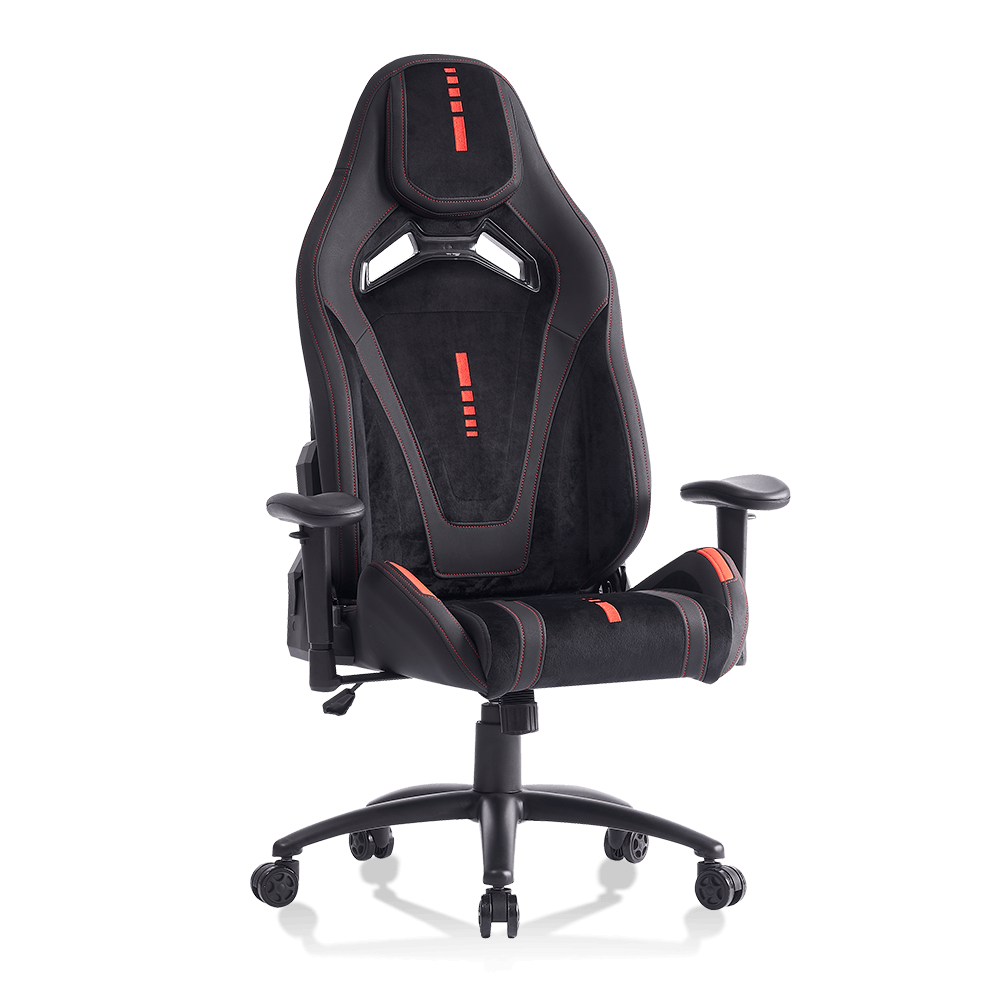 XL-1057 2D Cotieră scaun ergonomic de gaming din piele periată neagră