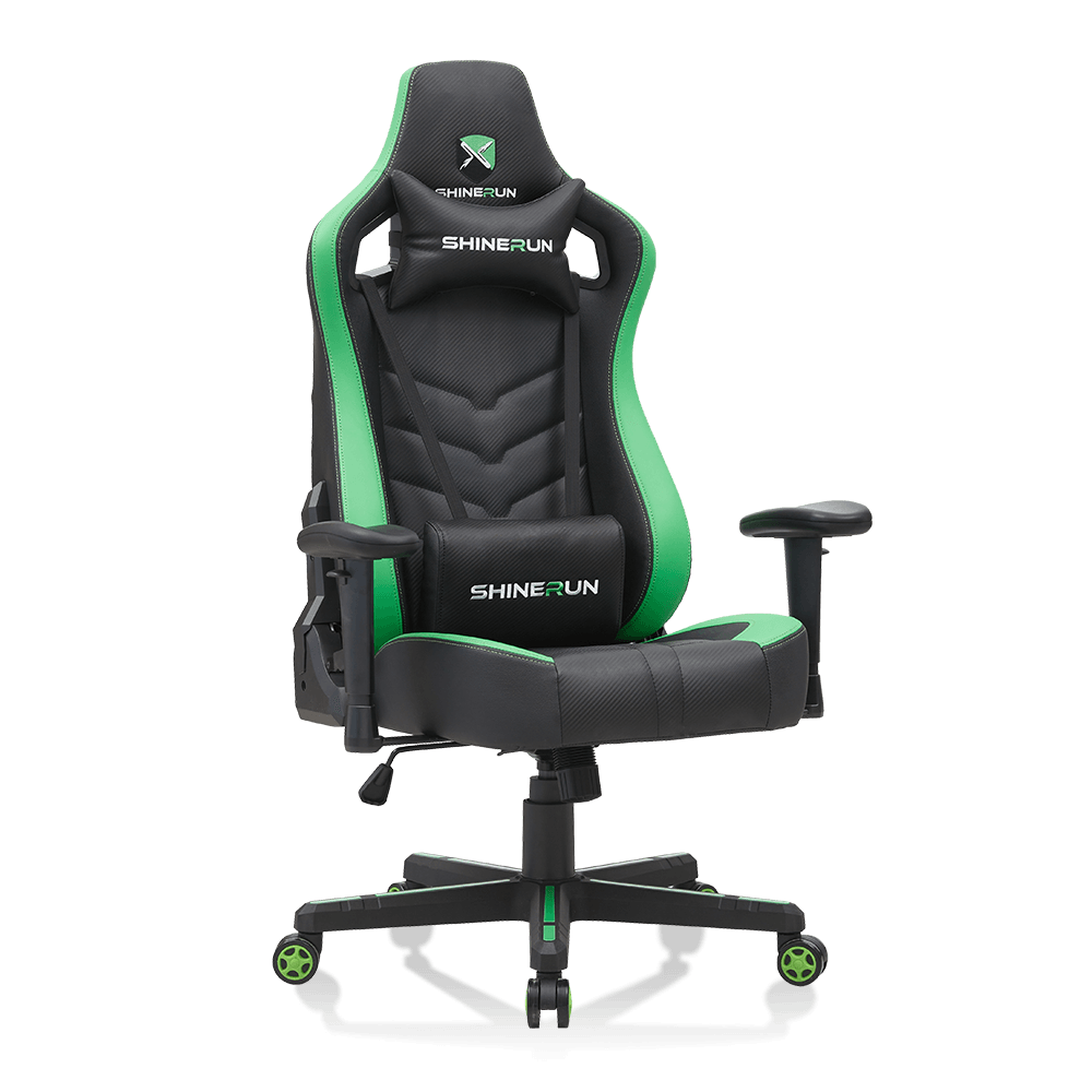 XL-2299 Scaun de gaming Wright cu 4 trepte, negru și verde